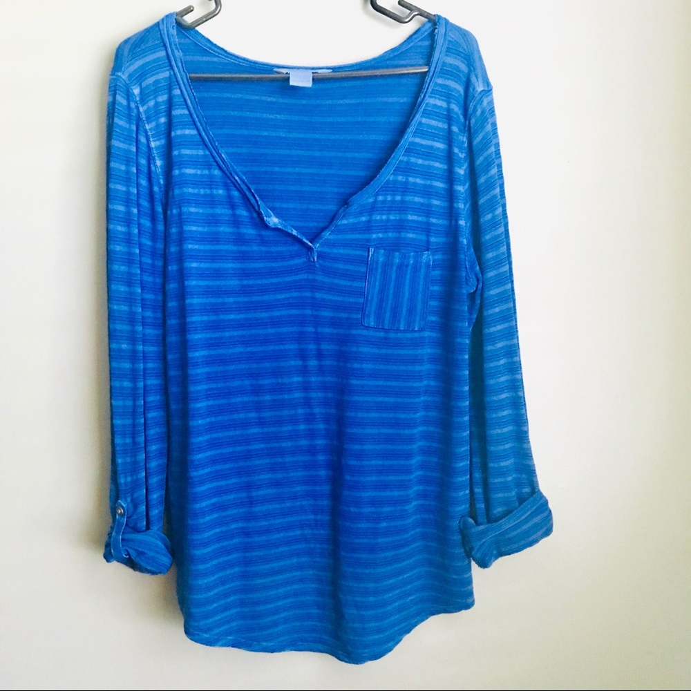 🔸Lucky Brand🔸〰️loose fit〰️distressed long sleeve